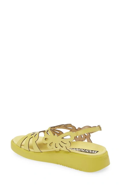 Wonders Platform Slingback Sandal In Lack Lima