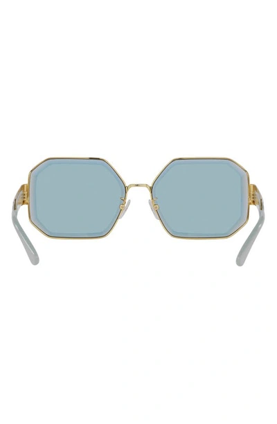 Tory Burch 60mm Tinted Geometric Sunglasses In Azure