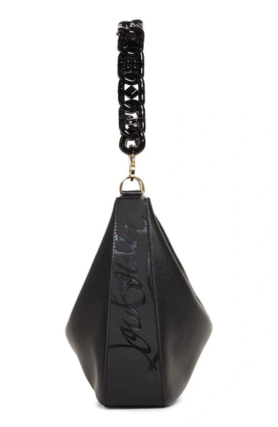 Shop Christian Louboutin Large Loubilab Leather Shoulder Bag In Black-black/ Black/ Black