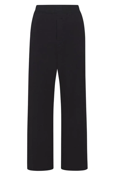 Skims Relaxed Fit Straight Leg Lounge Pants In Onyx