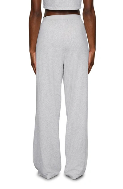 Skims Relaxed Fit Straight Leg Lounge Pants In Light Heather Grey
