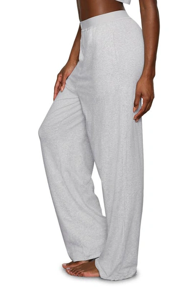 Skims Relaxed Fit Straight Leg Lounge Pants In Light Heather Grey