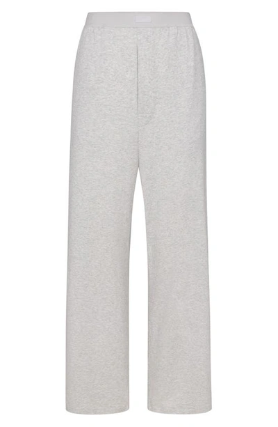 Skims Relaxed Fit Straight Leg Lounge Pants In Light Heather Grey