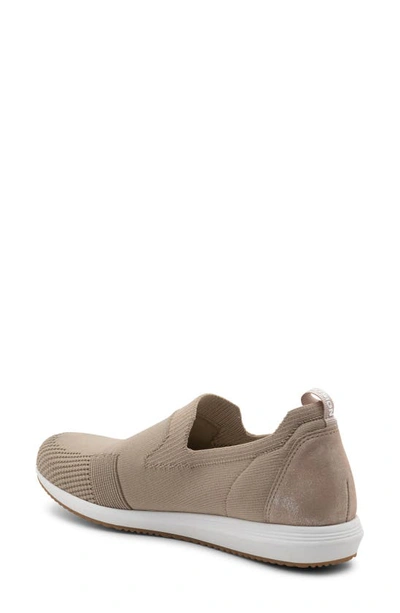Ara Leena Slip-on Sneaker In Sand Wovenstretch