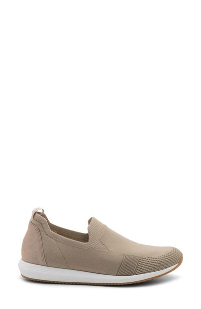 Ara Leena Slip-on Sneaker In Sand Wovenstretch