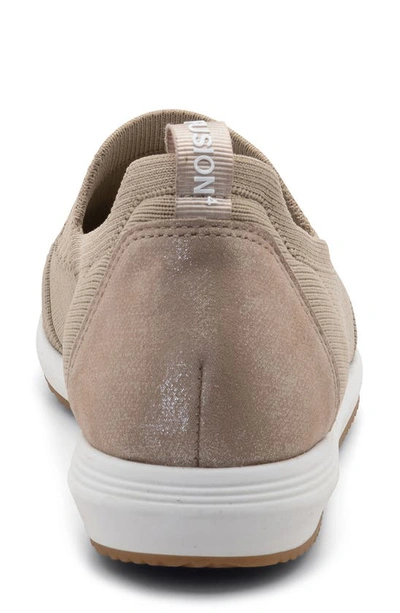 Ara Leena Slip-on Sneaker In Sand Wovenstretch