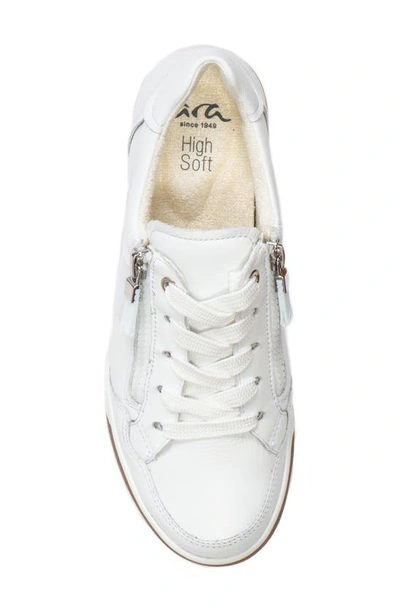 Shop Ara Rei Low Ii Zip Sneaker In White Leather