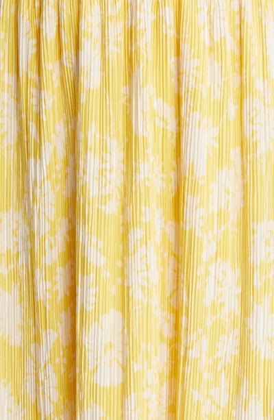 Shop Chelsea28 Flutter Sleeve Plissé Midi Dress In Yellow Citron Jenna Blooms