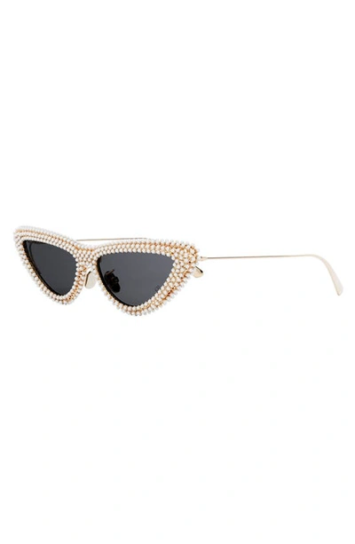 Shop Dior Miss B1u 55mm Cat Eye Sunglasses In Shiny Gold / Smoke