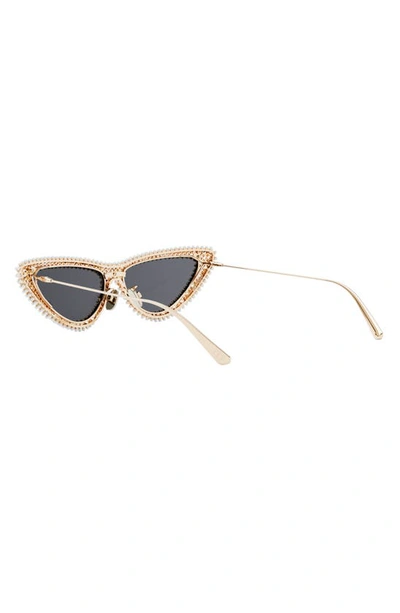 Shop Dior Miss B1u 55mm Cat Eye Sunglasses In Shiny Gold / Smoke