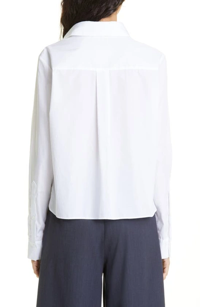 Shop Twp Boy Crop Cotton Button-up Shirt In White
