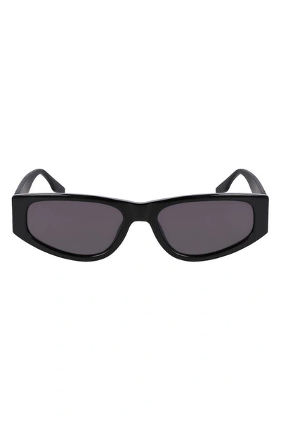 Shop Converse Fluidity 56mm Rectangular Sunglasses In Black