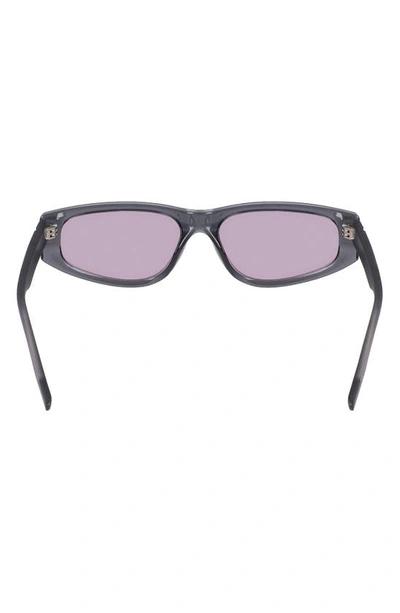 Shop Converse Fluidity 56mm Rectangular Sunglasses In Crystal Cyber Grey