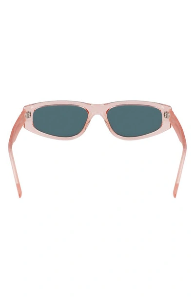 Shop Converse Fluidity 56mm Rectangular Sunglasses In Crystal Cheeky Coral