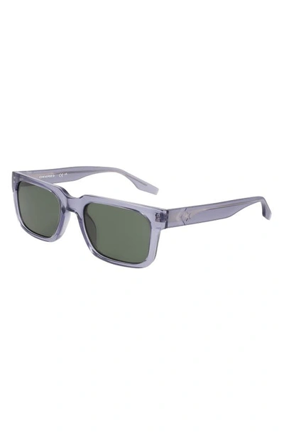 Shop Converse Fluidity 52mm Rectangular Sunglasses In Crystal Smoke
