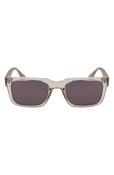 Shop Converse Fluidity 52mm Rectangular Sunglasses In Crystal Beach Stone
