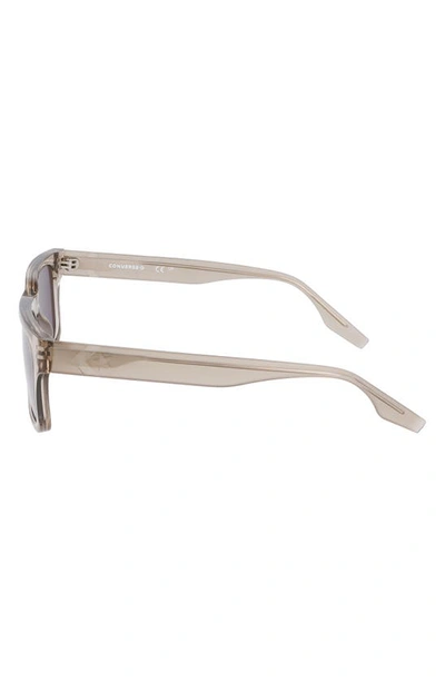 Shop Converse Fluidity 52mm Rectangular Sunglasses In Crystal Beach Stone