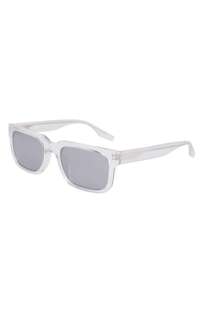 Shop Converse Fluidity 52mm Rectangular Sunglasses In Crystal Clear