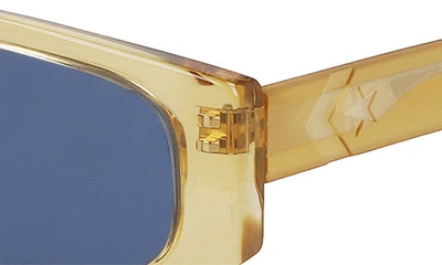 Shop Converse Fluidity 56mm Rectangular Sunglasses In Crystal Burnt Honey