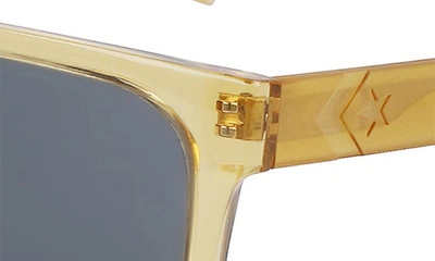 Shop Converse Fluidity 52mm Rectangular Sunglasses In Crystal Burnt Honey
