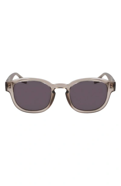 Shop Converse Fluidity 50mm Round Sunglasses In Crystal Beach Stone