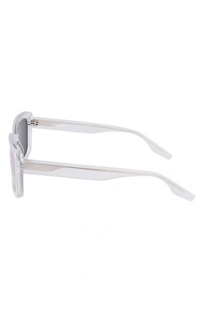 Shop Converse Fluidity 54mm Rectangular Sunglasses In Crystal Clear