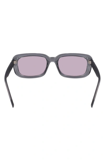 Converse Fluidity 54mm Rectangular Sunglasses In Crystal Cyber Grey