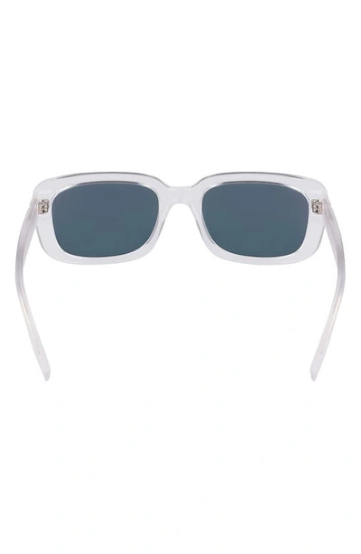 Shop Converse Fluidity 54mm Rectangular Sunglasses In Crystal Clear