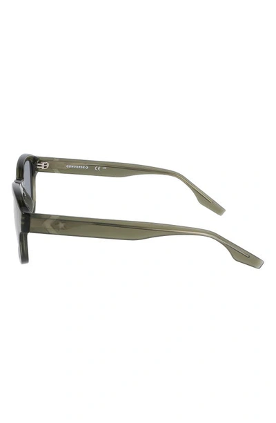Shop Converse Fluidity 50mm Round Sunglasses In Crystal  Utility