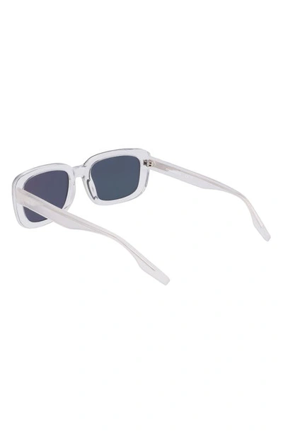 Shop Converse Fluidity 54mm Rectangular Sunglasses In Crystal Clear