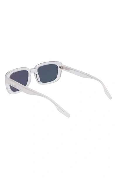 Converse Fluidity 54mm Rectangular Sunglasses In Crystal Clear