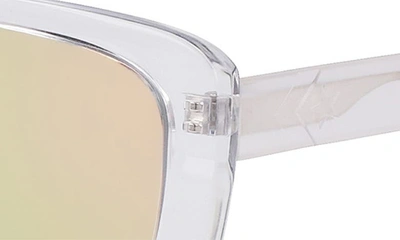 Shop Converse Fluidity 54mm Rectangular Sunglasses In Crystal Clear