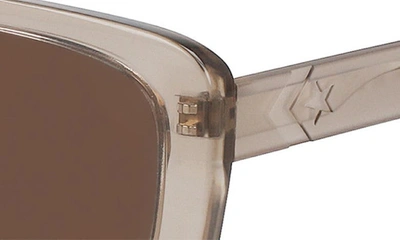 Shop Converse Fluidity 54mm Rectangular Sunglasses In Crystal Beach Stone