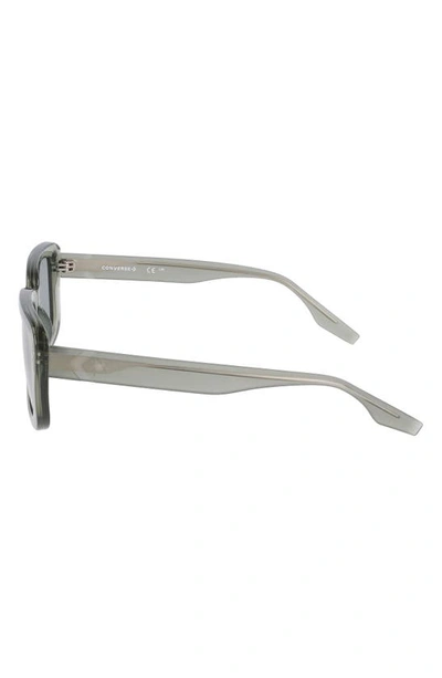 Converse Fluidity 54mm Rectangular Sunglasses In Crystal Summit Sage