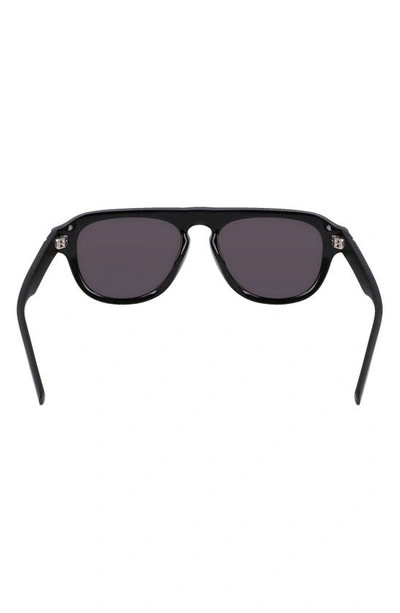 Shop Converse Fluidity 53mm Aviator Sunglasses In Black