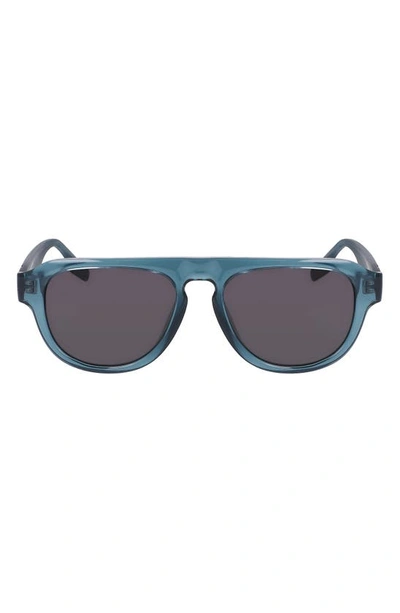 Shop Converse Fluidity 53mm Aviator Sunglasses In Crystal Deep Sleep