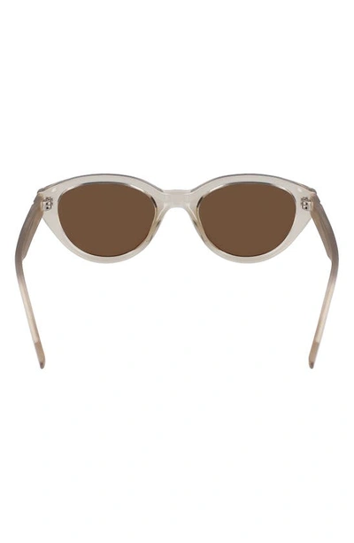 Shop Converse Fluidity 52mm Cat Eye Sunglasses In Crystal Beach Stone