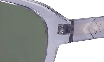 Shop Converse Fluidity 53mm Aviator Sunglasses In Crystal Smoke