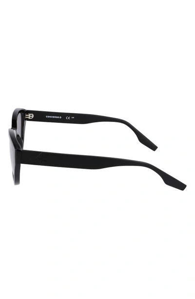 Shop Converse Fluidity 52mm Cat Eye Sunglasses In Black