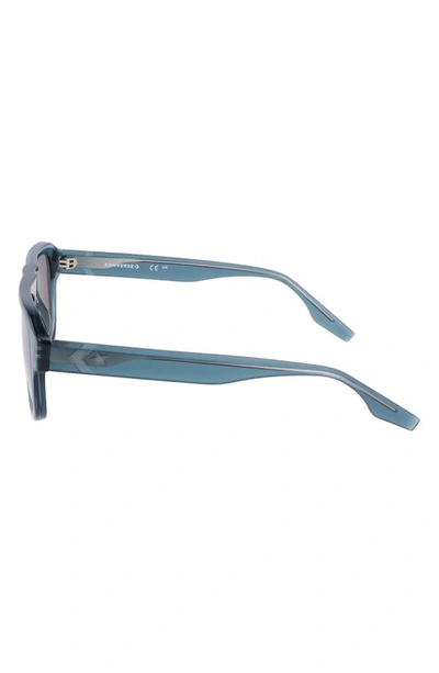 Shop Converse Fluidity 53mm Aviator Sunglasses In Crystal Deep Sleep