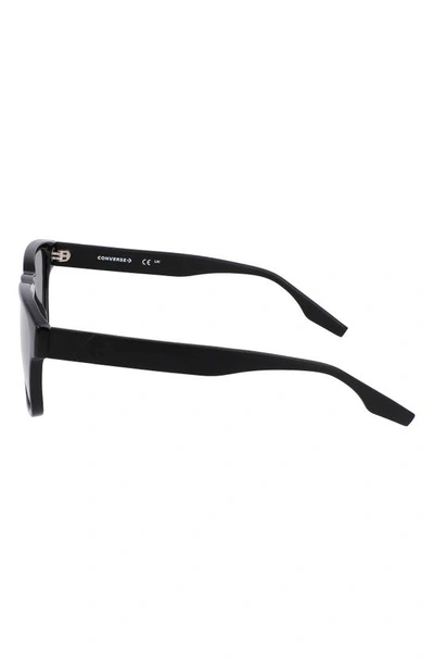 Shop Converse Fluidity 53mm Square Sunglasses In Black