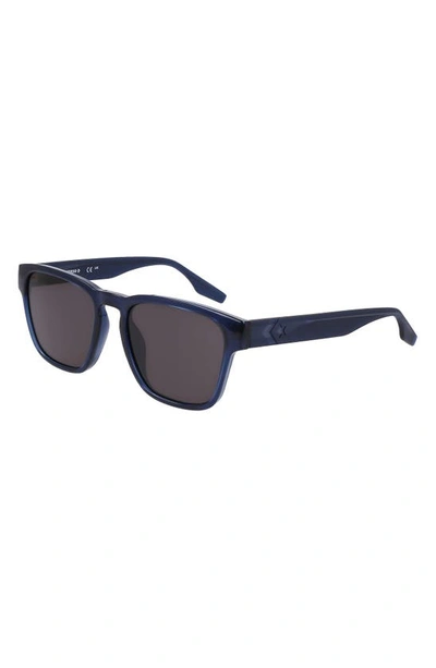 Shop Converse Fluidity 53mm Square Sunglasses In Crystal  Navy