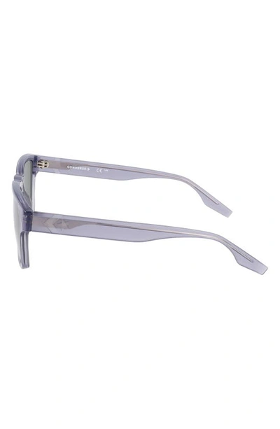 Shop Converse Fluidity 53mm Square Sunglasses In Crystal Smoke