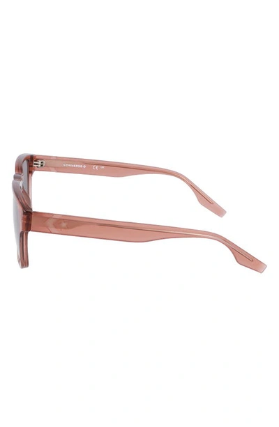Shop Converse Fluidity 53mm Square Sunglasses In Crystal Saddle