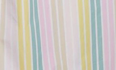 Shop Ganni Stripe Organic Cotton Maxi Dress In Pink Multicolour