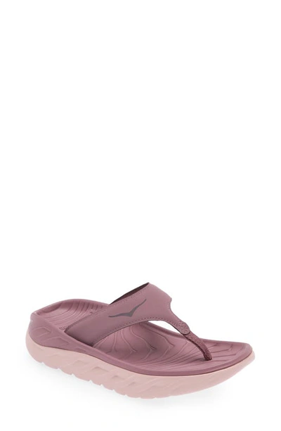 Hoka Ora Recovery Flip Flop In Wistful Mauve/ Peach Whip