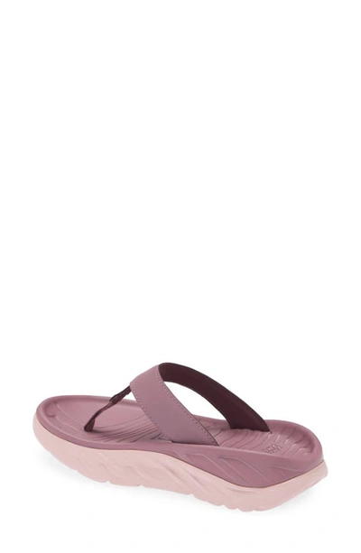 Hoka Ora Recovery Flip Flop In Wistful Mauve/ Peach Whip