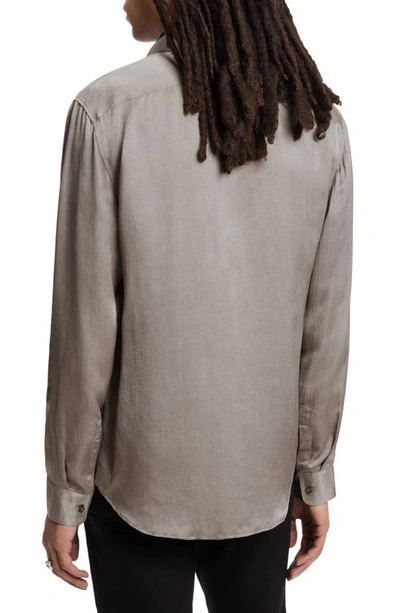 Shop John Varvatos Slim Fit Stretch Cotton Button-up Shirt In Med Grey