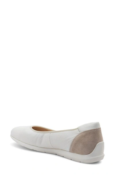 Shop Ara Sh Ballet Flat In Cream Calf