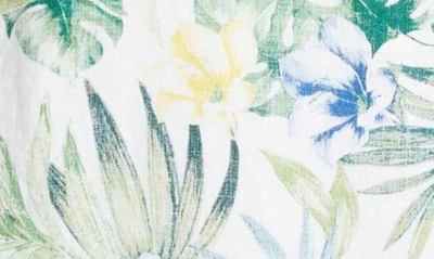 Tommy Bahama Tropical Retreat Floral Linen Shift Dress In White
